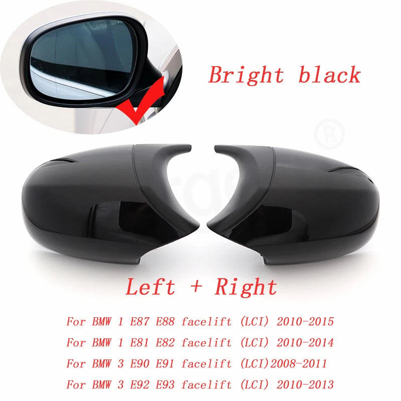Premium Carbon Fiber Style M3 Side Mirror Covers for BMW 1 & 3 Series (E81, E82, E87, E88, E90, E91, E92, E93)