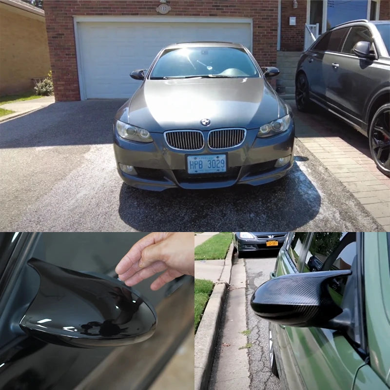 Premium Carbon Fiber Style M3 Side Mirror Covers for BMW 1 & 3 Series (E81, E82, E87, E88, E90, E91, E92, E93)