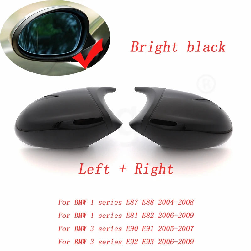 Premium Carbon Fiber Style M3 Side Mirror Covers for BMW 1 & 3 Series (E81, E82, E87, E88, E90, E91, E92, E93)