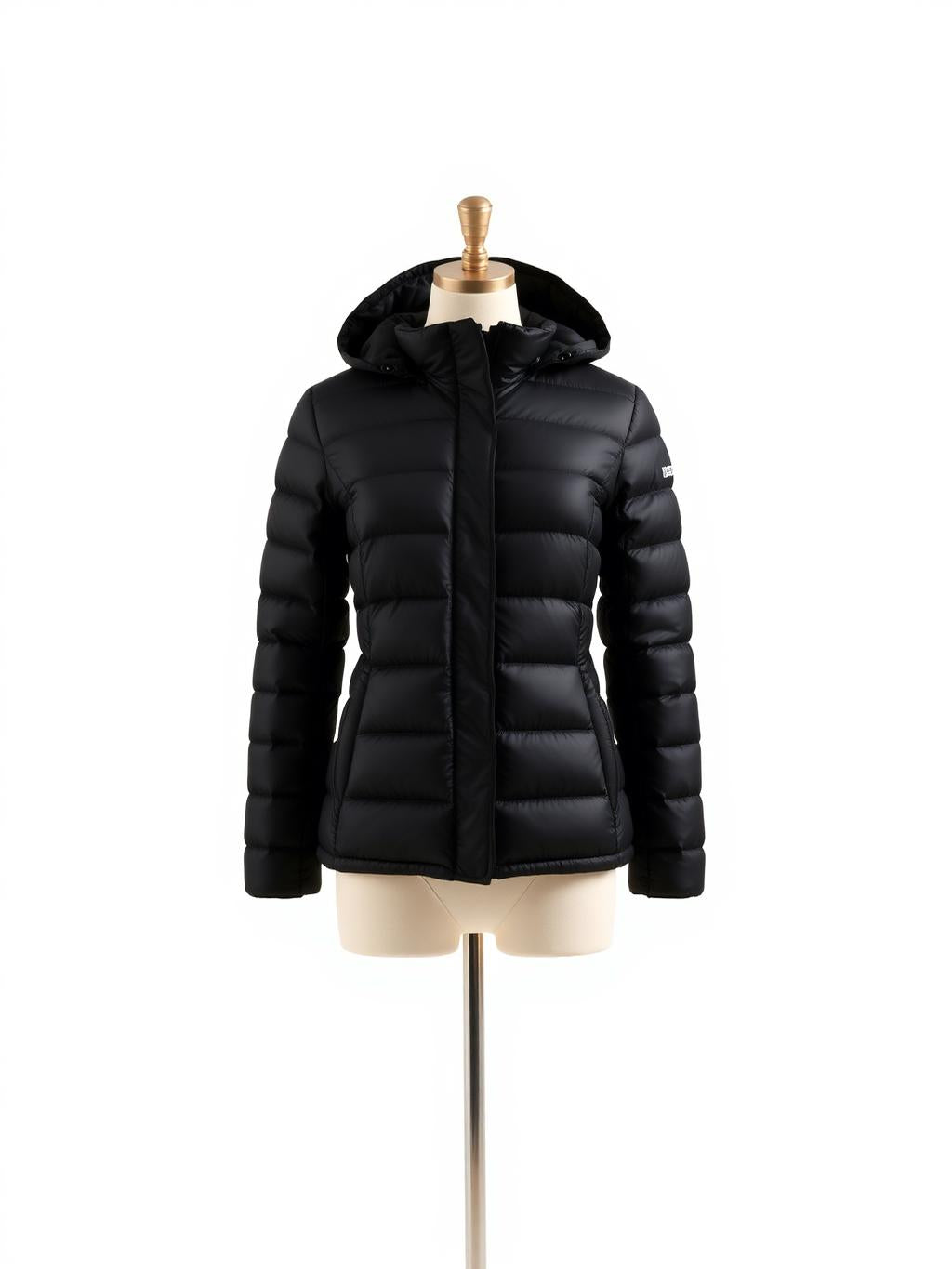 Chaqueta acolchada negra de mujer